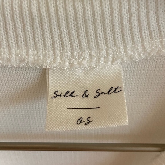 NWOT Silk & Salt Long Sleeve Ribbed Balloon Sleeve Pullover Top, One Size - Picture 5 of 6